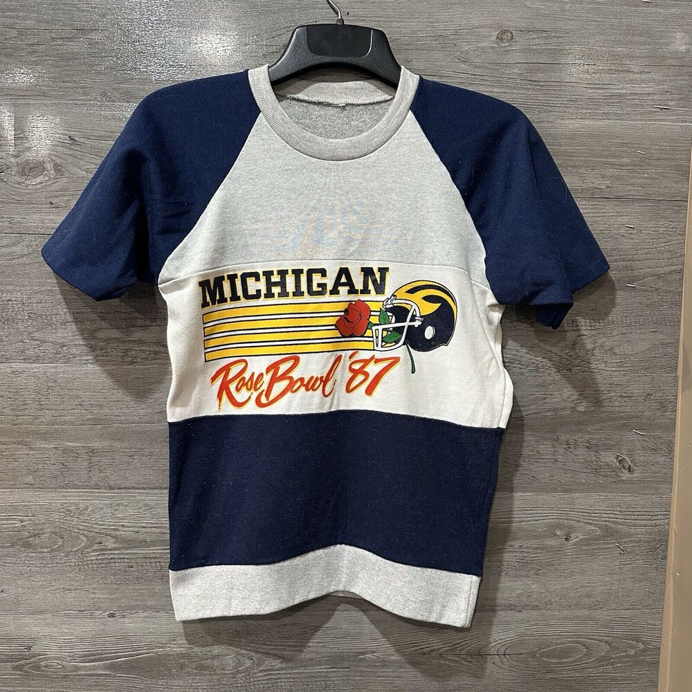Vintage 1987 Michigan Wolverines Rose Bowl Sweatshirt Sz Small